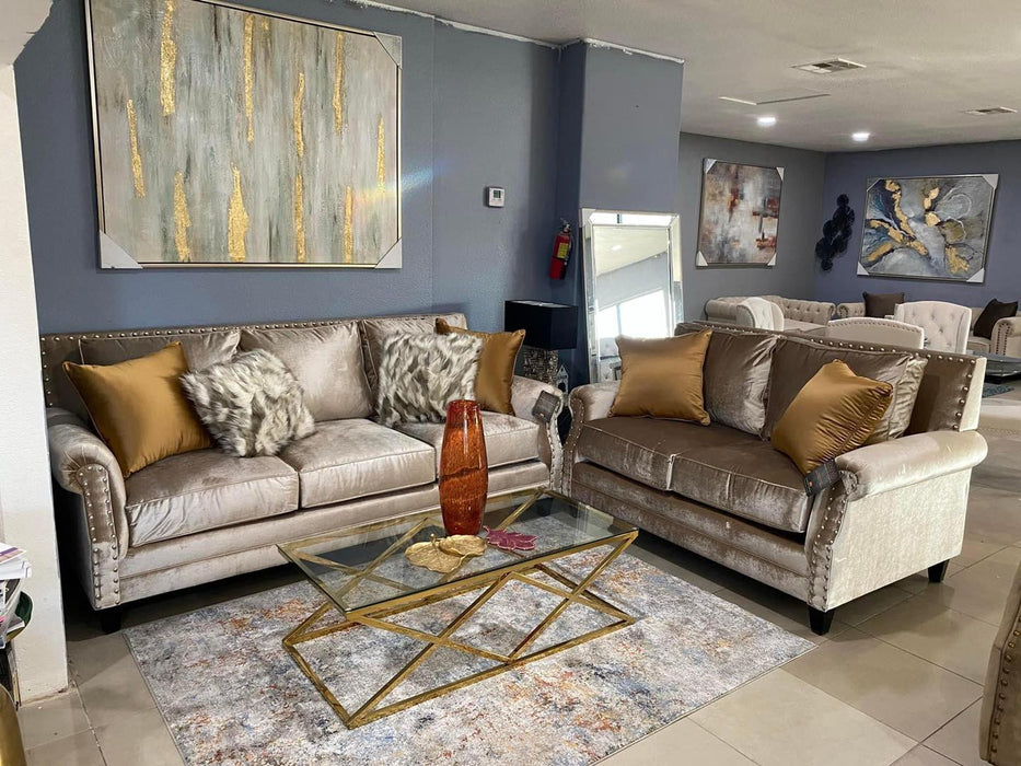 Mission Sofa & Loveseat Set